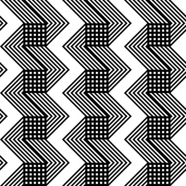 Tasarım Dikişsiz tek renkli zikzak desen. Arka plan. Vektör sanat