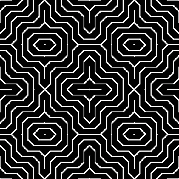 Diseño Inconsútil Patrón Geométrico Monocromo Fondo Abstracto Arte Vectorial — Archivo Imágenes Vectoriales