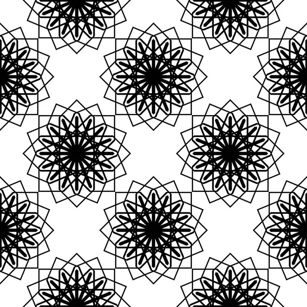 Design Seamless Monochrome Decorative Pattern Abstract Background Vector Art — Stock Vector