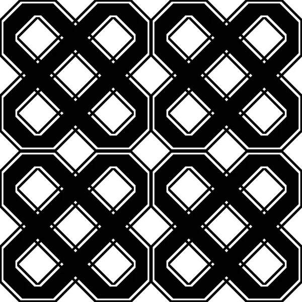 Ontwerp Naadloos Monochroom Geometrisch Patroon Abstracte Achtergrond Vectorkunst — Stockvector