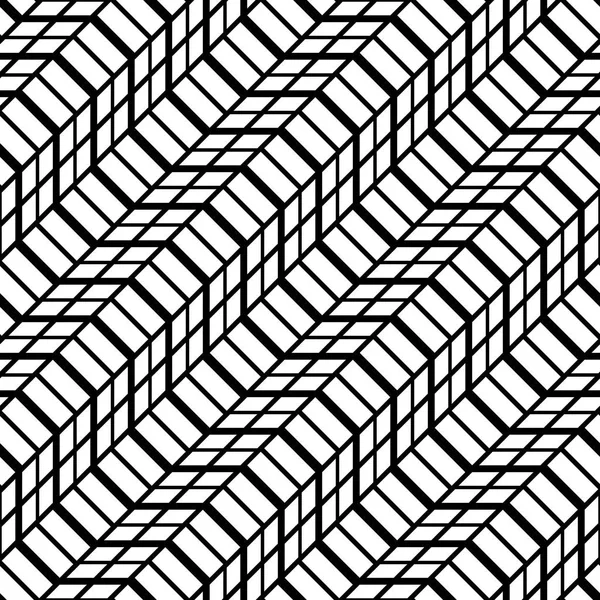 Entwerfen Nahtlose Monochrome Illusionsmuster Abstrakter Hintergrund Vektorkunst — Stockvektor
