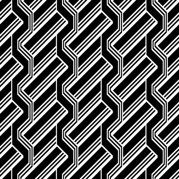 Diseña Patrón Zigzag Monocromo Sin Costuras Fondo Abstracto Arte Vectorial — Archivo Imágenes Vectoriales