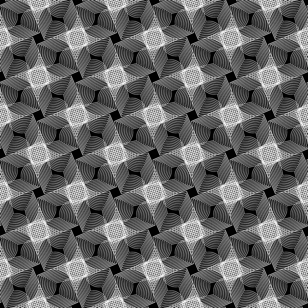 Diseño Inconsútil Patrón Geométrico Monocromo Líneas Abstractas Fondo Texturizado Arte — Vector de stock