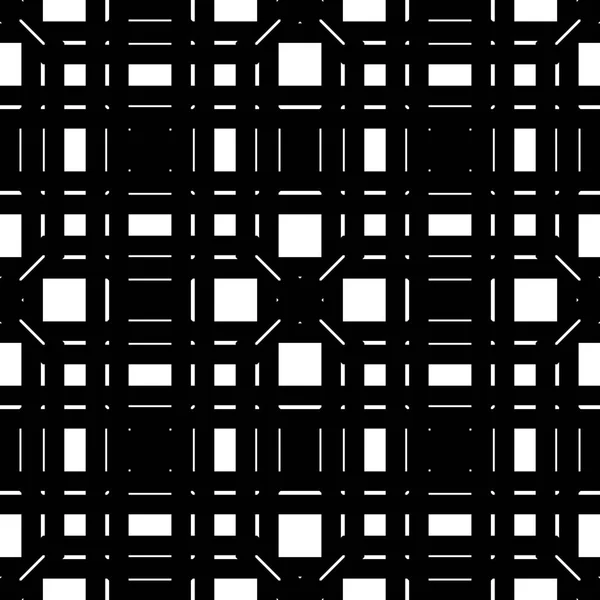 Conception Motif Grille Monochrome Sans Couture Fond Géométrique Abstrait Art — Image vectorielle