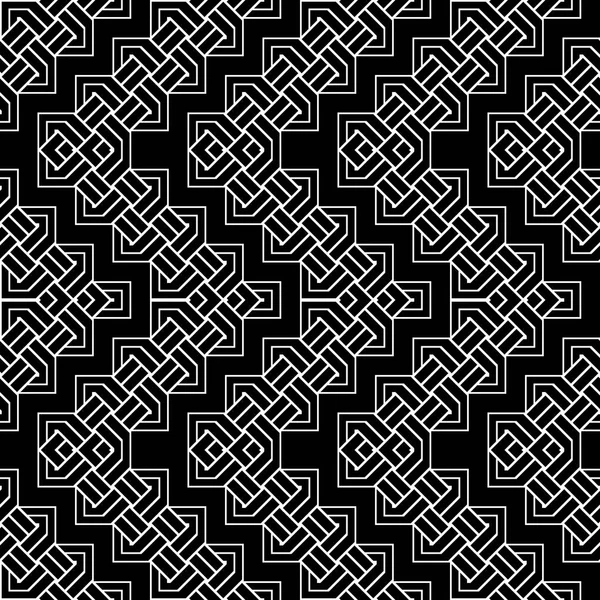 Ontwerp Naadloze Monochroom Zigzag Patroon Abstracte Achtergrond Vector Kunst — Stockvector