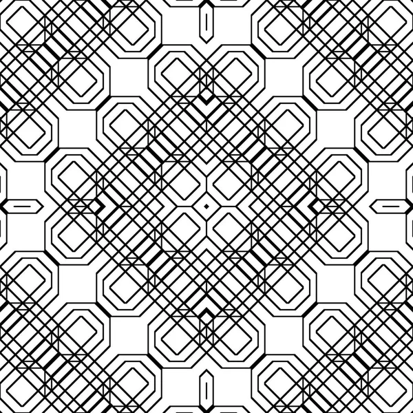 Design Nahtlose Monochrome Geometrische Muster Abstrakter Hintergrund Vektorkunst — Stockvektor
