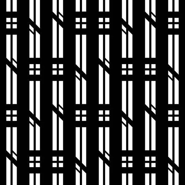 Conception Motif Grille Monochrome Sans Couture Fond Géométrique Abstrait Art — Image vectorielle