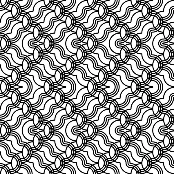 Diseña Patrón Zigzag Monocromo Sin Costuras Fondo Rejilla Abstracto Arte — Vector de stock