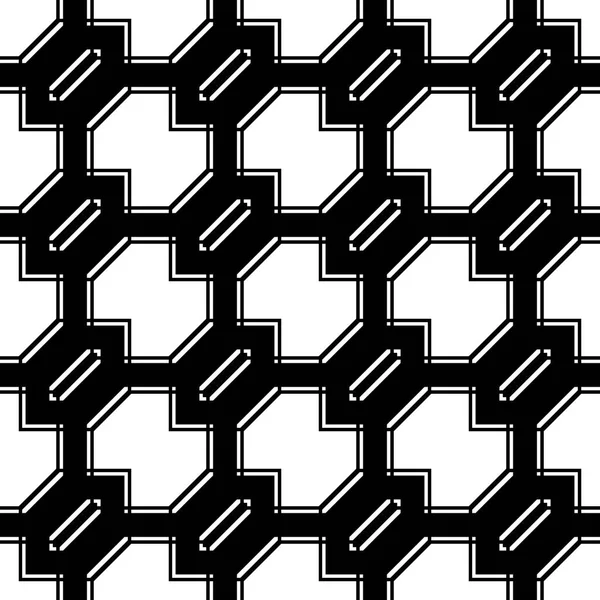 Conception Motif Grille Monochrome Sans Couture Contexte Abstrait Art Vectoriel — Image vectorielle