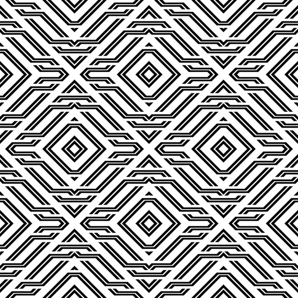 Design Seamless Monochrome Geometric Pattern Abstract Background Vector Art — Stock Vector