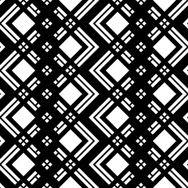 Design Seamless Monochrome Diamond Pattern Abstract Zigzag Background Vector Art — Stock Vector