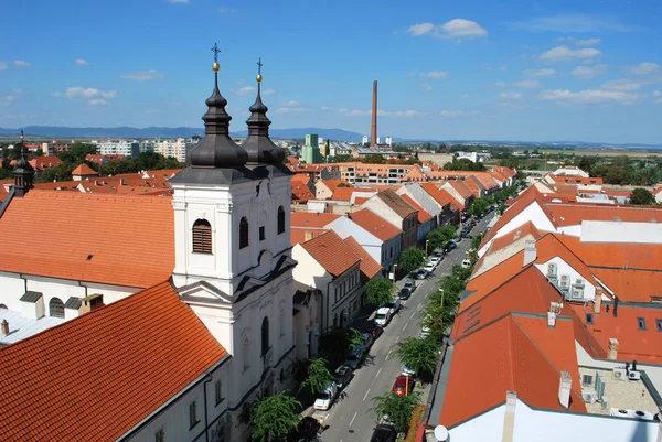 Den Panorama Utsikten Över Trnava Historiskt Centrum Slovakien — Stockfoto