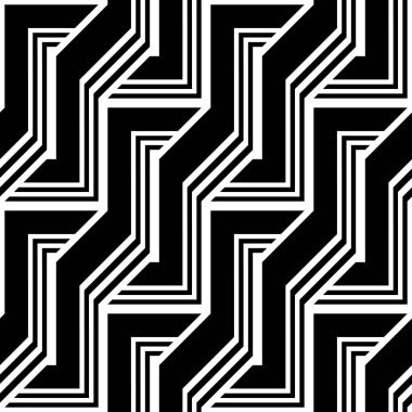 Tasarım Dikişsiz tek renkli zikzak desen. Arka plan. Vektör sanat