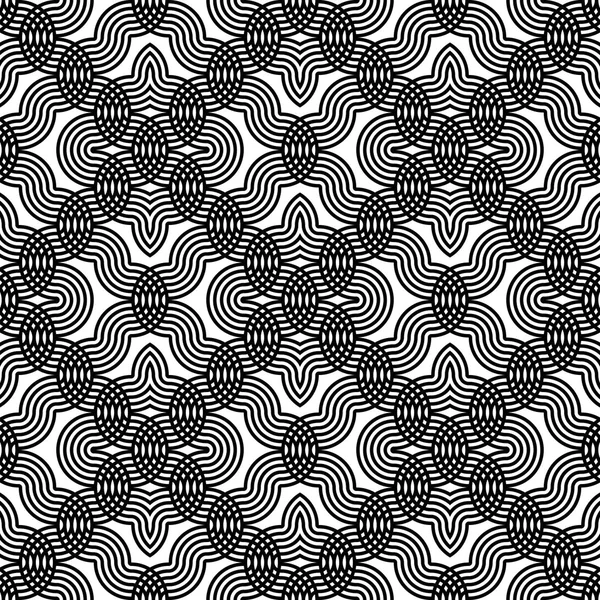 Diseña Patrón Zigzag Monocromo Sin Costuras Fondo Rejilla Abstracto Arte — Vector de stock