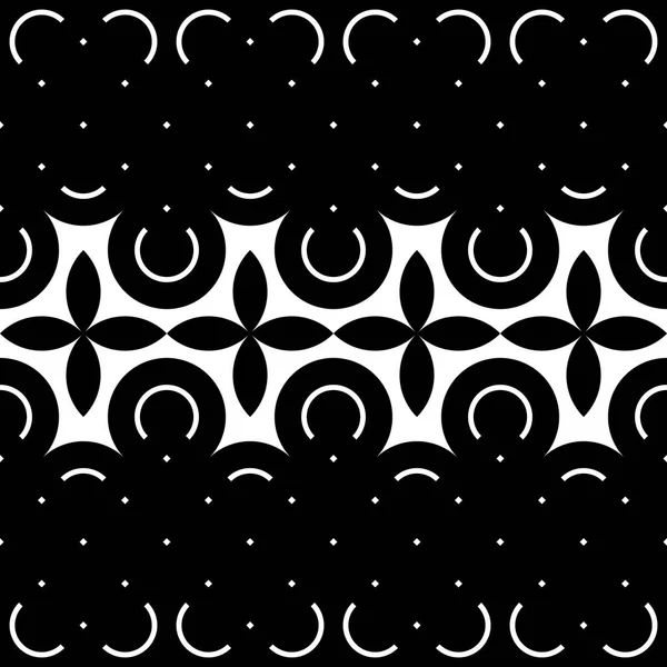 Дизайн Бесшовный Монохромный Декоративный Узор Абстрактный Геометрический Фон Векторное Искусство — стоковый вектор