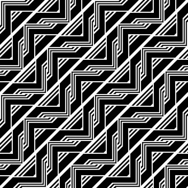 Tasarım Dikişsiz tek renkli zikzak desen. Arka plan. Vektör sanat