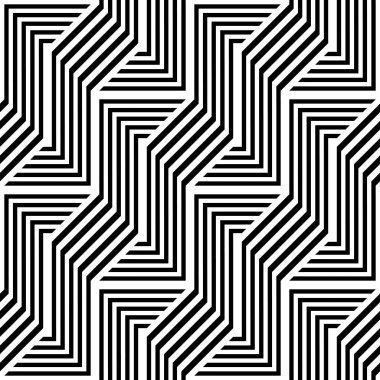 Tasarım Dikişsiz tek renkli zikzak desen. Arka plan. Vektör sanat