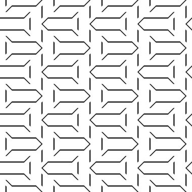 Kusursuz monokrom zigzag deseni tasarla. Soyut çizgili arka plan. Vektör sanatı