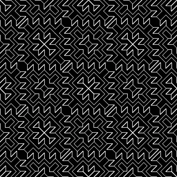 Ontwerp Naadloze Monochroom Geometrische Patroon Abstracte Zigzag Achtergrond Vector Kunst — Stockvector