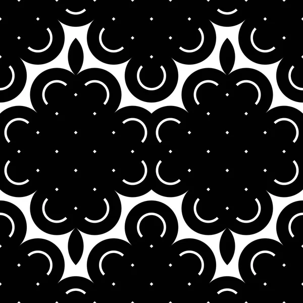 Design Seamless Monochrome Floral Pattern Abstract Decorative Background Vector Art — Stock Vector