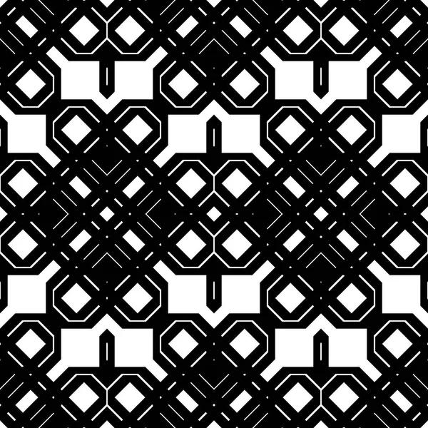 Дизайн Бесшовный Монохромный Геометрический Узор Абстрактный Фон Векторное Искусство — стоковый вектор
