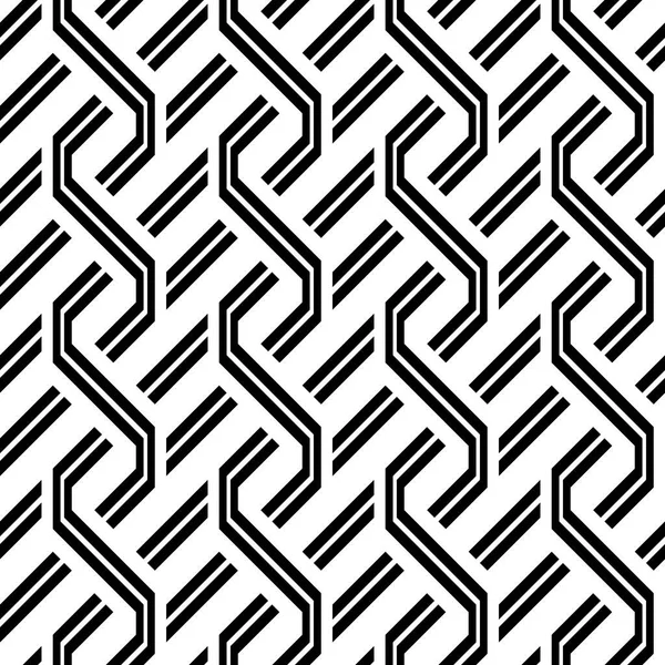 Ontwerp Naadloze Monochroom Zigzag Patroon Abstracte Achtergrond Vector Kunst — Stockvector