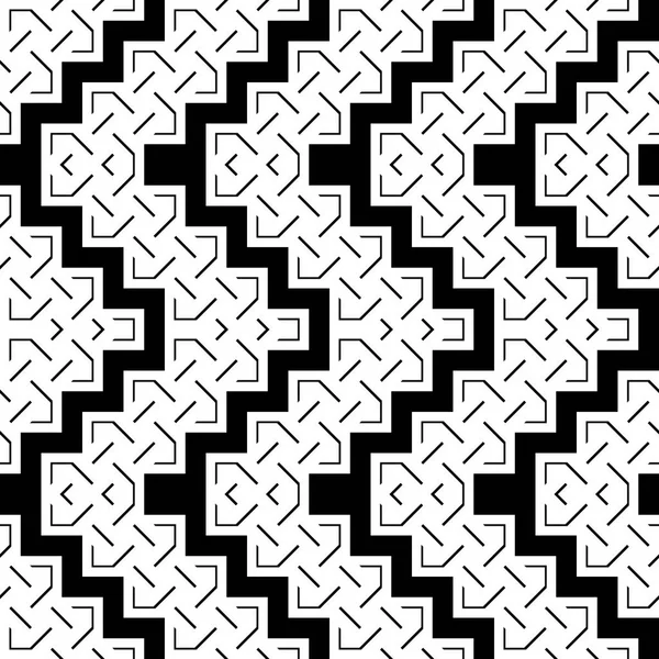 Diseña Patrón Zigzag Monocromo Sin Costuras Fondo Abstracto Arte Vectorial — Archivo Imágenes Vectoriales