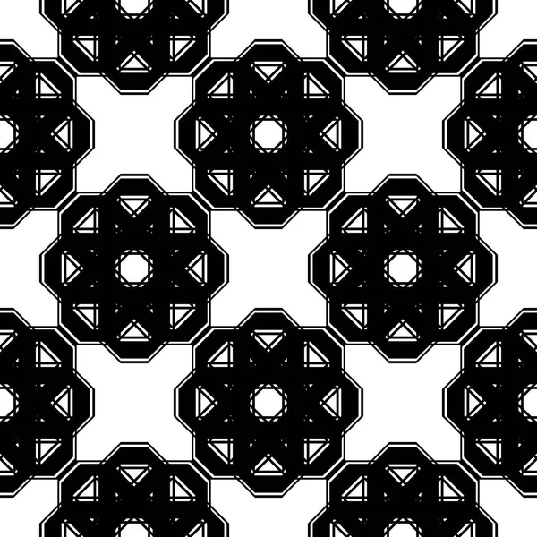 Diseña Patrón Encaje Monocromo Sin Costuras Fondo Abstracto Arte Vectorial — Vector de stock