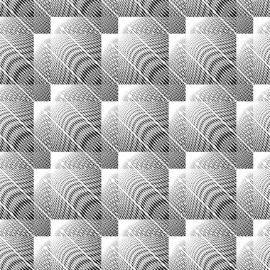 Tasarım Dikişsiz tek renkli geometrik desen. Soyut yanılsama arka plan. Vektör sanat. Hiçbir gradyan