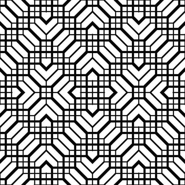 Conception Motif Grille Monochrome Sans Couture Fond Géométrique Abstrait Art — Image vectorielle