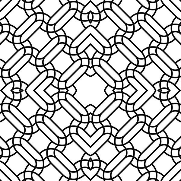 Conception Motif Grille Monochrome Sans Couture Contexte Abstrait Art Vectoriel — Image vectorielle