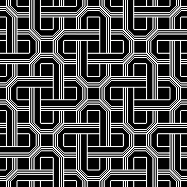 Diseño Inconsútil Patrón Geométrico Monocromo Fondo Abstracto Arte Vectorial — Archivo Imágenes Vectoriales