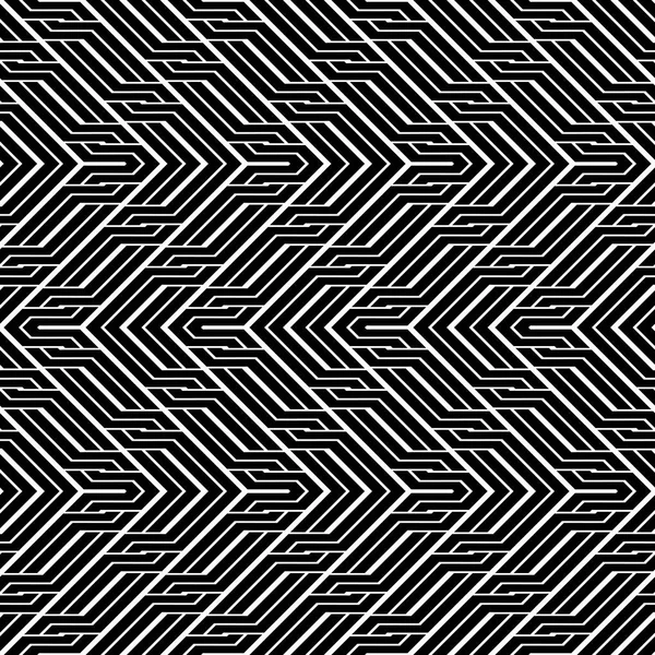 Design Seamless Monochrome Zigzag Pattern Abstract Background Vector Art — Stock Vector