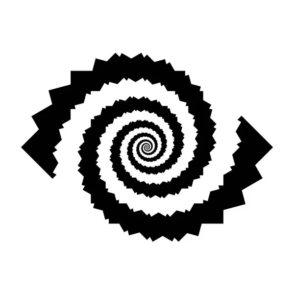 Conception Monochrome Spirale Mouvement Illusion Fond Élément Design Abstrait Illustration — Image vectorielle