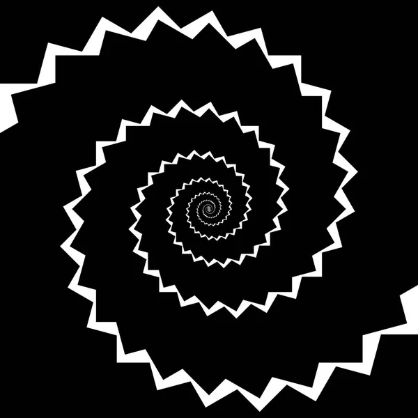 Design Monokrom Spiral Rörelse Illusion Bakgrund Abstrakta Distorsion Bakgrund Vektor — Stock vektor