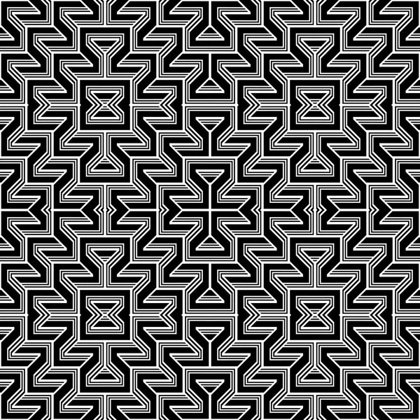Design Seamless Monochrome Geometric Pattern Abstract Background Vector Art — Stock Vector