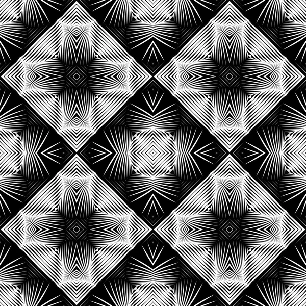 Design Nahtloses Monochromes Gittermuster Abstrakter Geometrischer Hintergrund Vektorkunst Kein Gefälle — Stockvektor