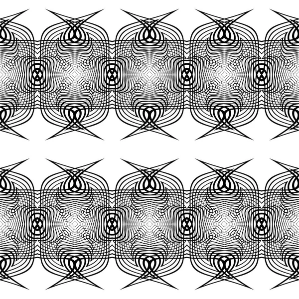 设计无缝的单色网格图案 抽象蕾丝背景 向量艺术 — 图库矢量图片
