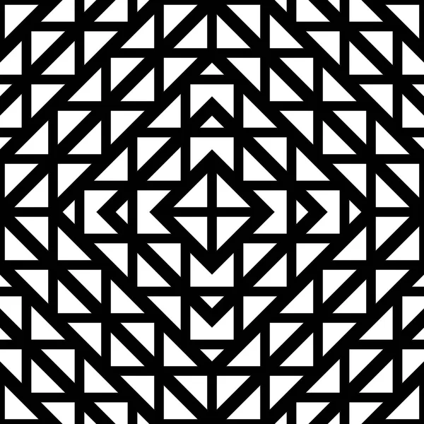 Entwerfen Sie Nahtlose Monochrome Gittermuster Abstrakter Geometrischer Hintergrund Vektorkunst — Stockvektor