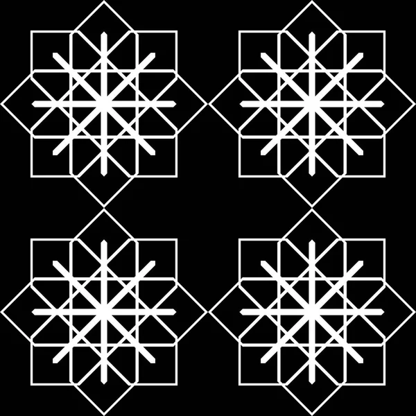 Design Nahtloses Monochromes Schneeflockenmuster Abstrakter Hintergrund Vektorkunst — Stockvektor