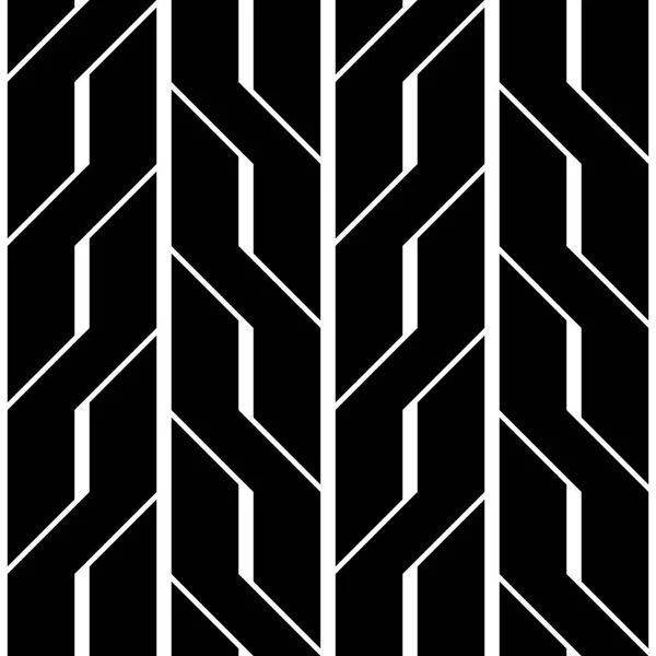 Ontwerp Naadloze Monochroom Zigzag Patroon Abstracte Achtergrond Vector Kunst — Stockvector