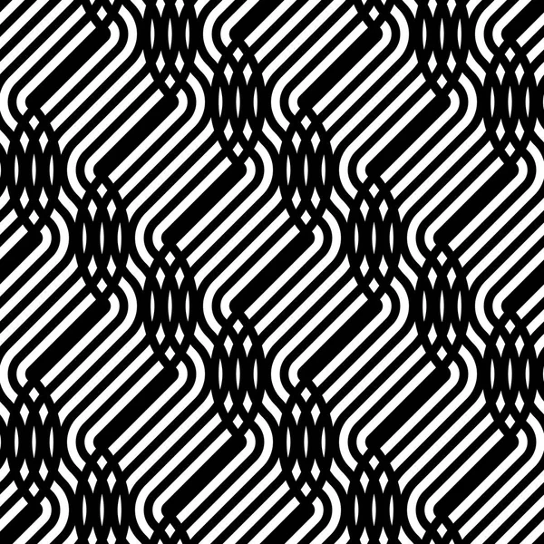 Design Nahtloses Monochromes Streifenmuster Abstrakter Hintergrund Vektorkunst — Stockvektor