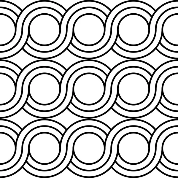 Diseño Espiral Sin Costuras Patrón Retorcido Fondo Abstracto Círculo Monocromo — Vector de stock