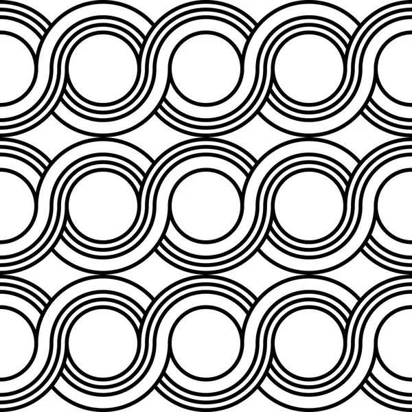 Дизайн Бесшовный Спиральный Крученый Узор Абстрактный Монохромный Фон Круга Векторное — стоковый вектор