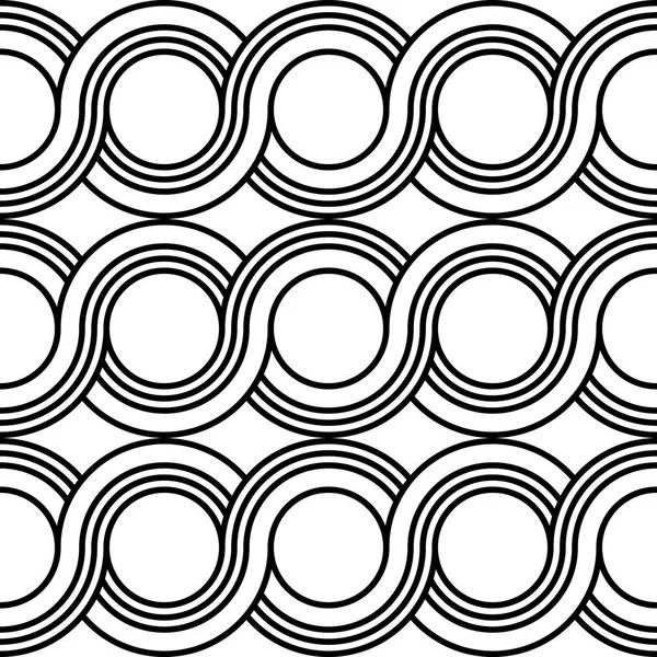 Naadloze Spiraalvormig Gedraaide Ontwerppatroon Abstracte Cirkel Van Monochrome Achtergrond Vector — Stockvector