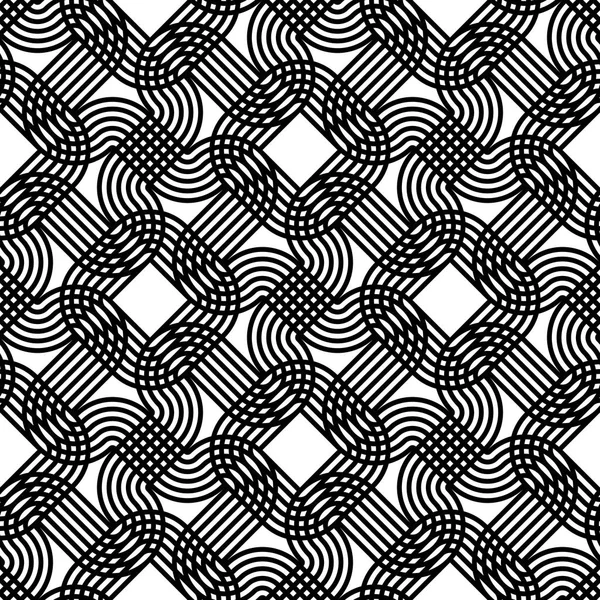 Дизайн Бесшовный Монохромный Геометрический Узор Абстрактные Линии Текстурированный Фон Векторное — стоковый вектор