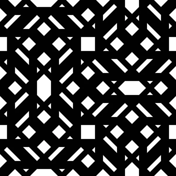 デザイン シームレスな白黒幾何学模様 抽象的な線はテクスチャ背景です ベクター アート — ストックベクタ