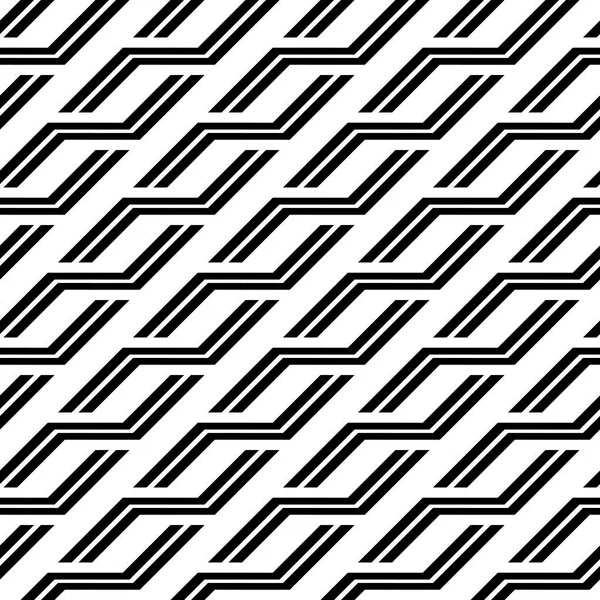 Design Nahtlosen Monochromen Zickzack Muster Abstrakter Hintergrund Vektorkunst — Stockvektor