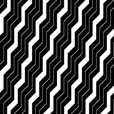 Tasarım Dikişsiz tek renkli zikzak desen. Arka plan. Vektör sanat