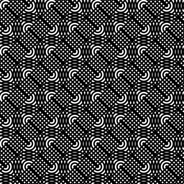 Designu Černobílé Vlající Vzor Bezešvé Abstraktní Čáry Texturou Pozadí Vektorové — Stockový vektor